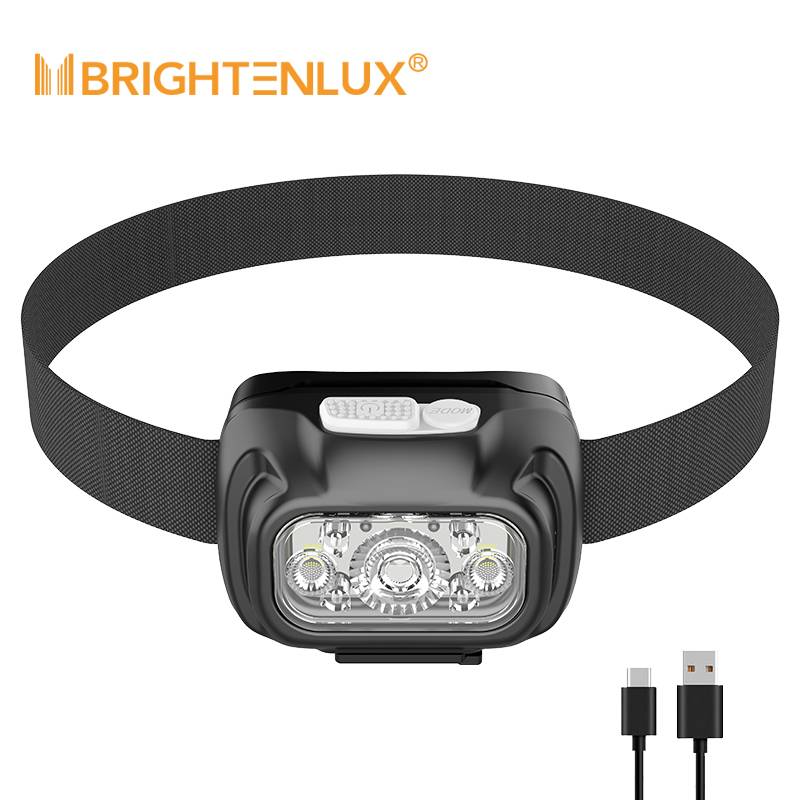 Charlámetro LED recargable de aluminio de aluminio con aluminio de alta potencia - 650 lúmenes | SST20 LED | Luz lateral roja y cálida | Tipo-C USB Cargo