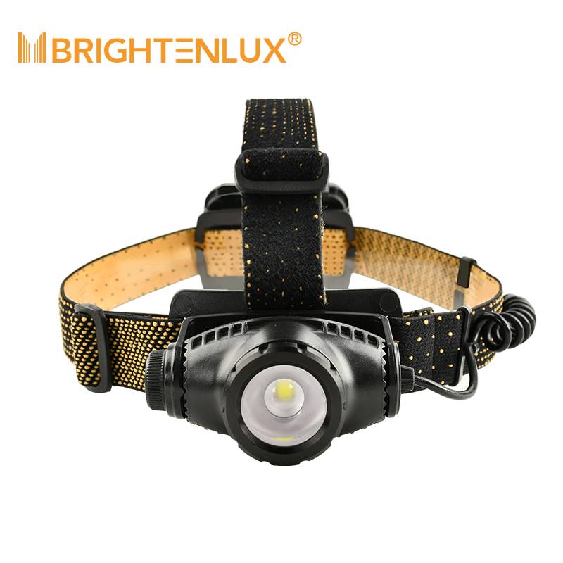 Charlámetro LED recargable de aluminio de alta potencia de Brighlux - 1000 lúmenes, salida de luz dual, enfoque de giro