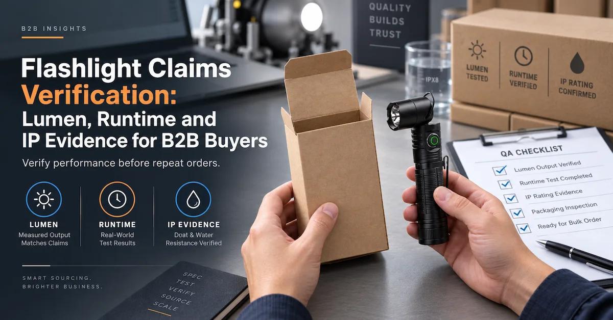 Flashlight Claims Verification: Lumen, Runtime and IP Evidence for B2B Buyers