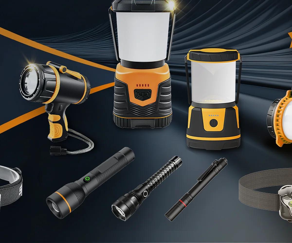 Portable lighting prepared for camping and emergency use
