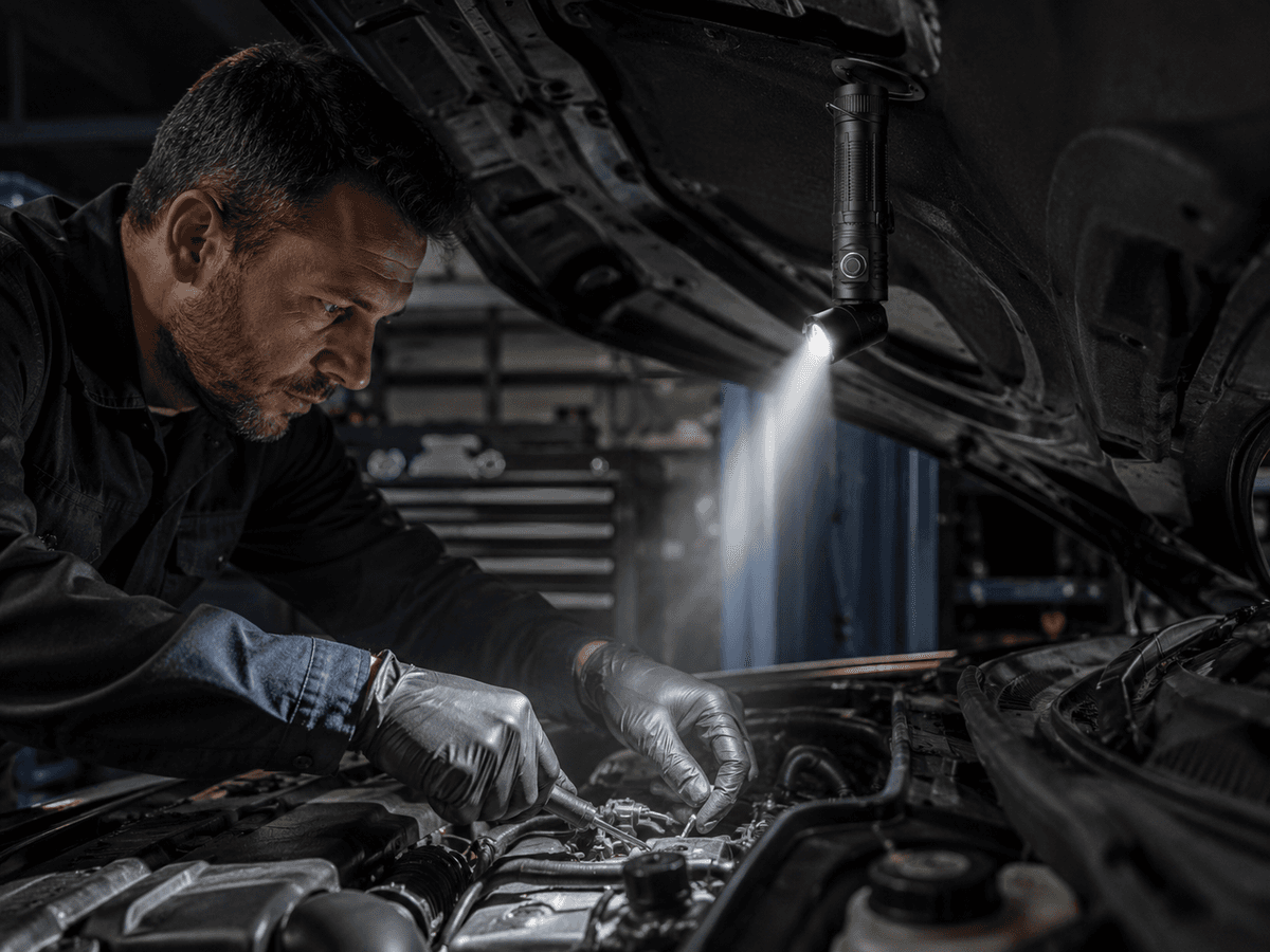 Rechargeable Flashlight Manufacturer Guide for Automotive Work Lights