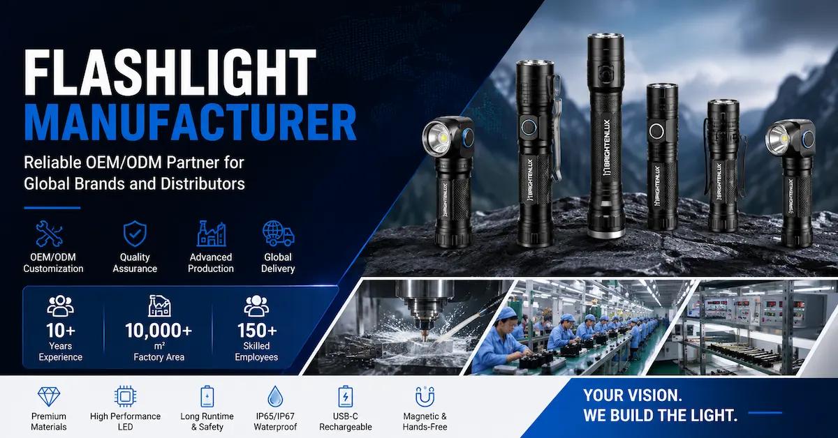 Flashlight Manufacturer Selection Guide: How B2B Buyers Compare Engineering, QC, and OEM Capability