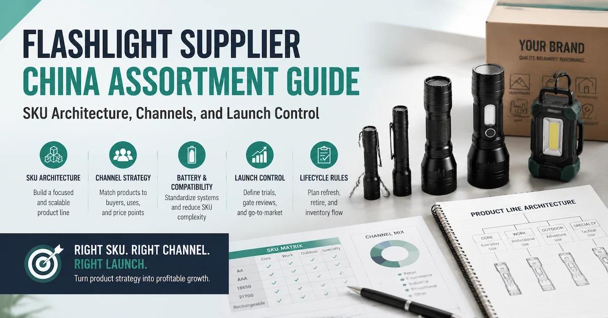 Flashlight Supplier China Assortment Guide: SKU Architecture, Channels, and Launch Control