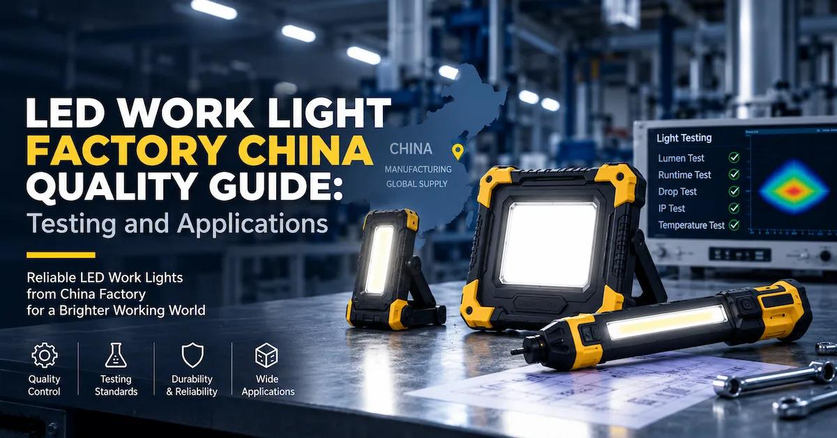 Guía de calidad de China de fábrica de luces de trabajo LED: pruebas y aplicaciones