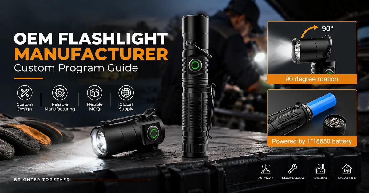 OEM Flashlight Manufacturer Guide: Custom, Private Label, and Rechargeable Programs