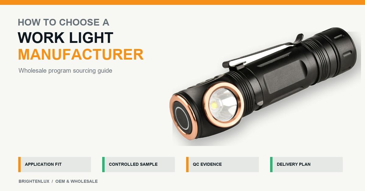 How to Choose an LED Work Light Manufacturer for Wholesale Programs