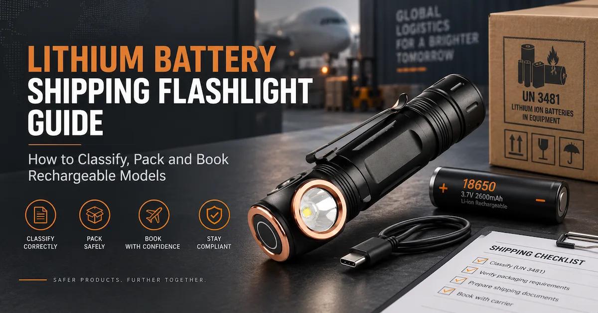 Lithium Battery Shipping Flashlight Guide: How to Classify, Pack and Book Rechargeable Models