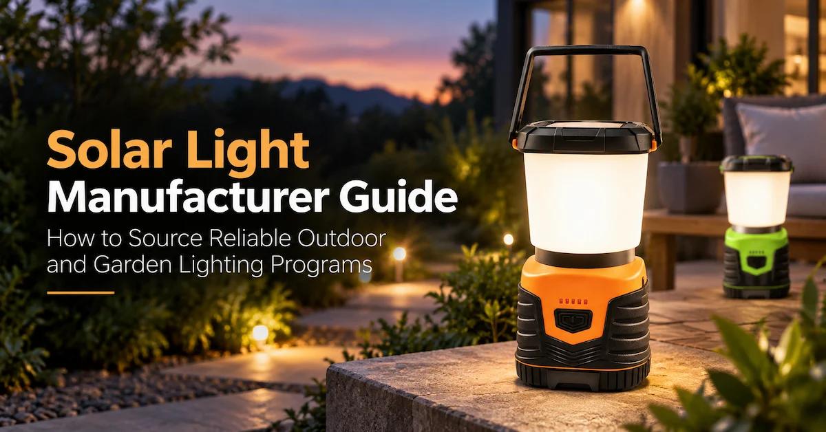 Solar Light Manufacturer Guide: How to Source Reliable Outdoor and Garden Lighting Programs